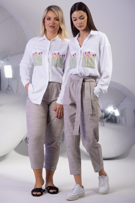Брюки KIVVIWEAR 4324 02 бежевый размер 42-56 #4