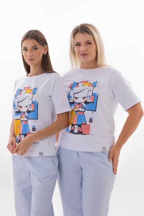 Футболка KIVVIWEAR 4026 199 белый размер 42-58 #4