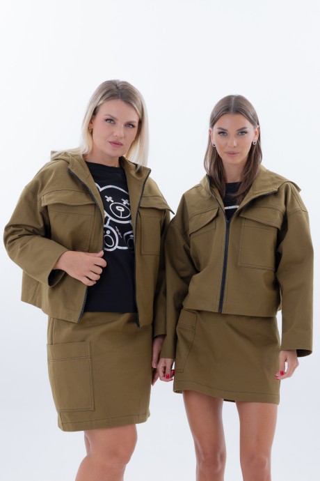 Жакет (пиджак) KIVVIWEAR 4339 02 хаки размер 42-58 #1