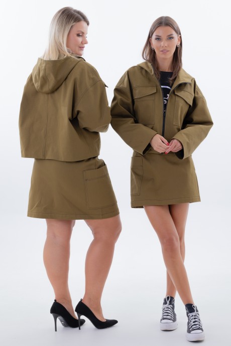 Жакет (пиджак) KIVVIWEAR 4339 02 хаки размер 42-58 #5