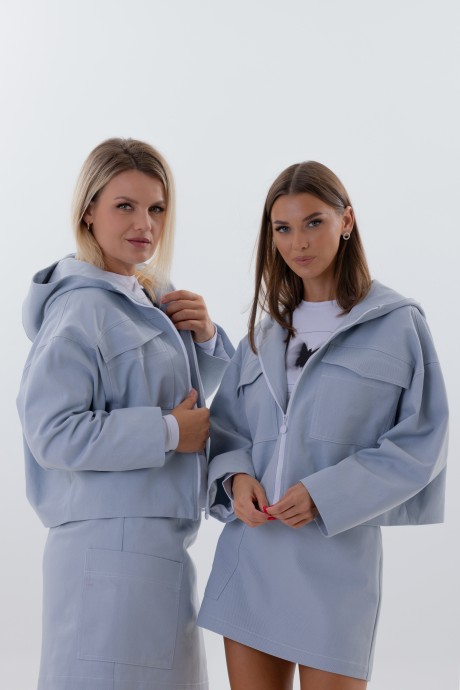 Жакет (пиджак) KIVVIWEAR 4339 03 голубой размер 42-58 #1