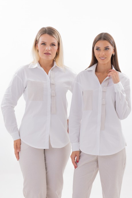 Блузка KIVVIWEAR 4340 02 белый, бежевый размер 42-58 #2