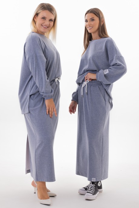 Юбка KIVVIWEAR 4343 02 индиго размер 42-56 #4
