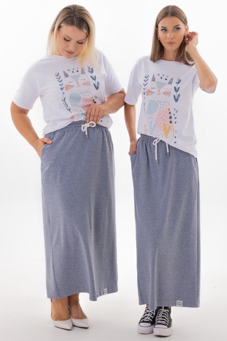 Юбка KIVVIWEAR 4343 02 индиго размер 42-56 #5