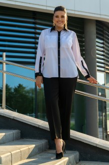 Рубашка ANDINA 117 белый+черный #1