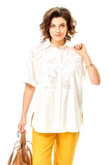 Рубашка КаринаДелюкс М-1446 двойка Р молочная