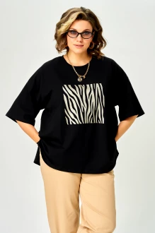 Джемпер (кофта) Larini 083 ONE SIZE черный, золотой