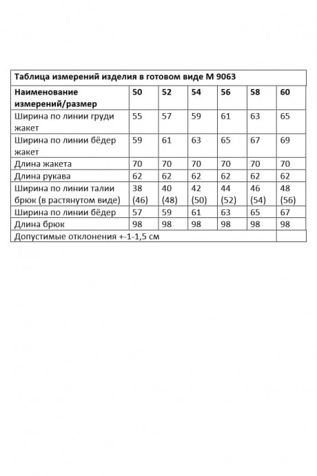 Костюм/комплект ANDINA CITY 9063 двойка синий размер 50-60 #9