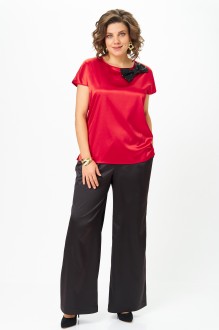 Брючный костюм ANDINA CITY 9090 двойка красный, чёрный