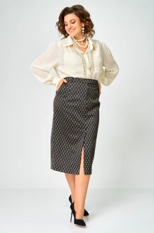 Юбка ANDINA CITY 1025 чёрный с бежевым