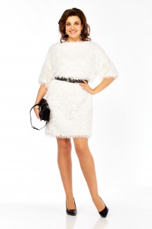 Вечернее платье hOla_la Л435 белое молоко