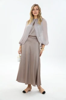 Юбочный костюм LM К1930114 бежевый