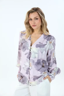 Блузка LM М148 сиреневая