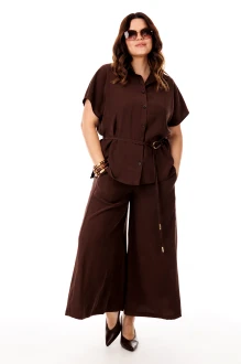 Брючный костюм ANIDEN 61111 двойка коричневый