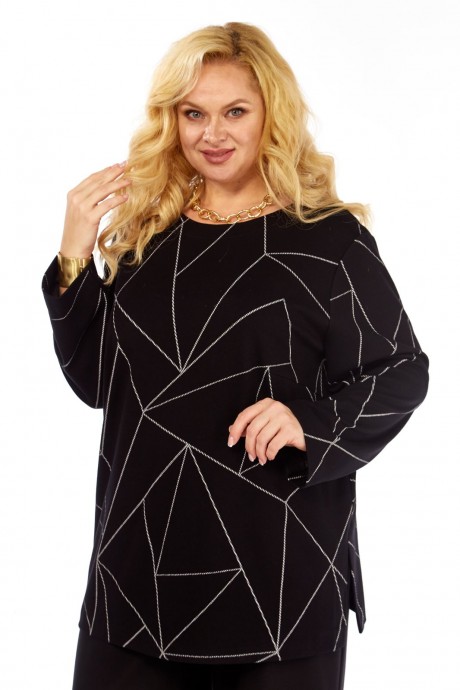 Джемпер (кофта) Сибон 375 черный размер 66-70 #1