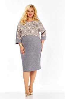 Платье Сибон 215 светло-серый #1