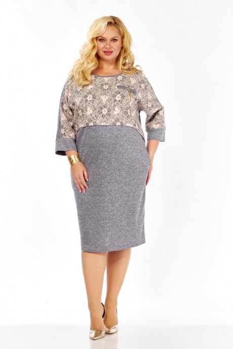 Платье Сибон 215 светло-серый размер 60-64 #1