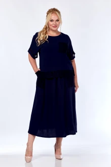 Юбочный костюм Сибон 339 темно-синий