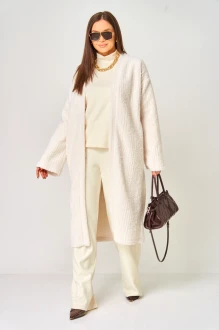 Брючный костюм V&N 1064 тройка молочный, бежевый