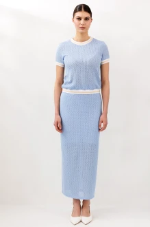 Юбочный костюм NIVARD 1004 голубой