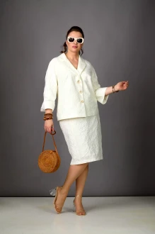 Юбочный костюм Rosheli 1181 /Б молочный