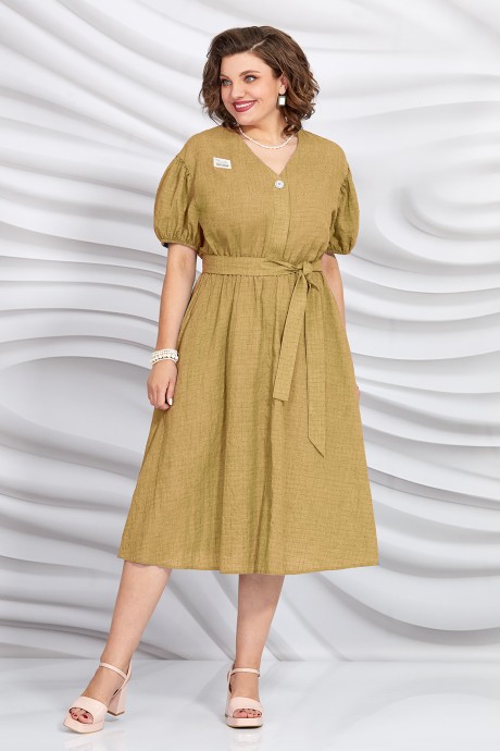 Платье Mira Fashion 5433 -2 горчица размер 50-56 #1
