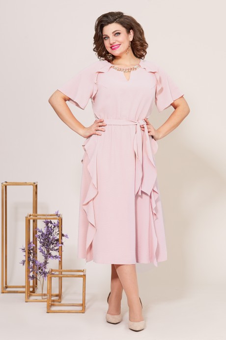 Платье Mira Fashion 5225 -2 розовый размер 52-56 #1