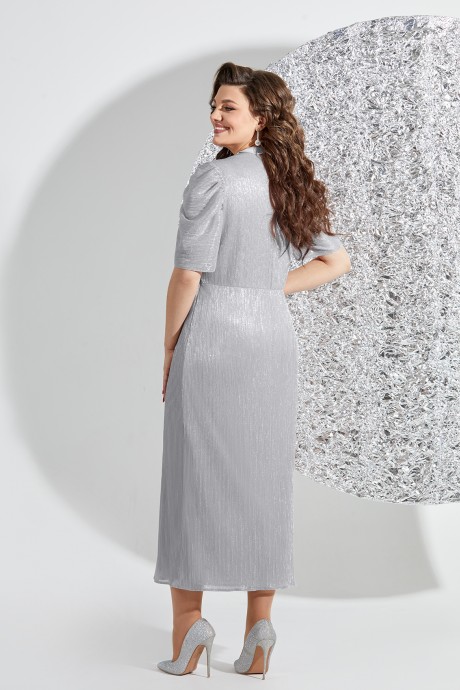 Вечернее платье Mira Fashion 5530 -2 серебро размер 50-56 #2