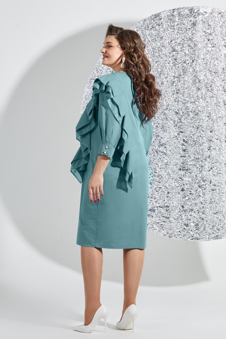Вечернее платье Mira Fashion 5535 -2 бирюза размер 50-56 #3