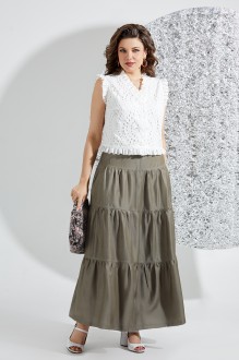 Костюм/комплект Mira Fashion 5556 двойка -2 хаки, белый #1