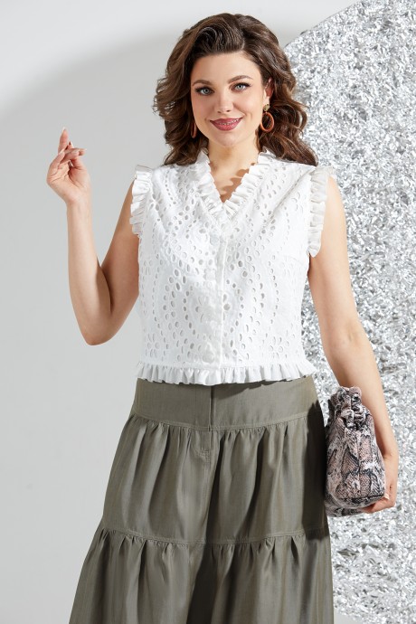 Костюм/комплект Mira Fashion 5556 двойка -2 хаки, белый размер 50-56 #2