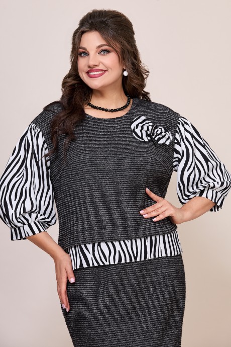 Костюм/комплект Mira Fashion 5590 двойка черно-белый размер 50-56 #2
