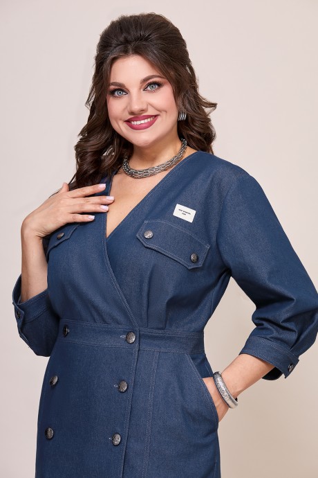 Платье Mira Fashion 5601 джинсовый размер 50-56 #2
