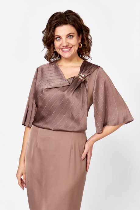 Вечернее платье Mira Fashion 5610 капучино размер 50-56 #2