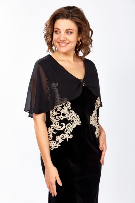 Вечернее платье Mira Fashion 5626 черный размер 56-62 #2