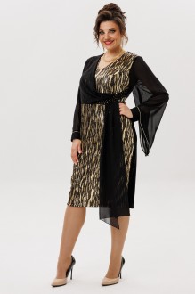 Вечернее платье Mira Fashion 5641 черный, золото #1