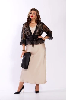 Костюм Mira Fashion 5759 двойка бежевый, черный