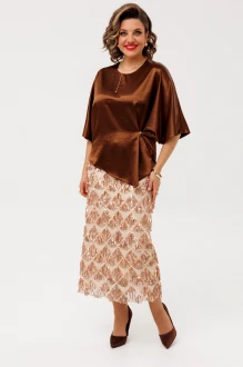 Юбочный костюм Mira Fashion 5762 двойка медный