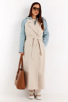 Тренч Магия Моды 2689 беж+ шалфей
