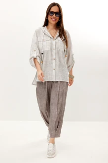 Брючный костюм Магия Моды 2716 двойка серый