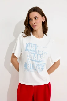 Футболка Люше 4319 голубой принт