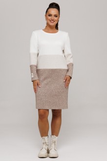 Платье Galean Style 915 бежевый, коричневый