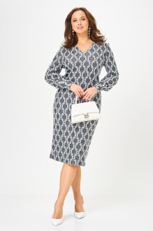 Платье Galean Style 952 графит, орнамент