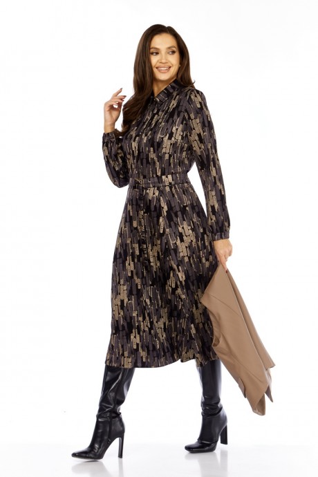 Костюм Милора Стиль 1380/1 черный, капучино размер 46-50 #4