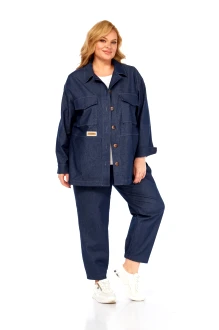 Брючный костюм Милора Стиль 1101 /1 тройка синий