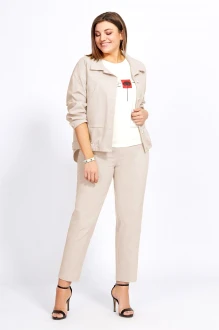 Брючный костюм Милора Стиль 1100 /1 тройка бежевый