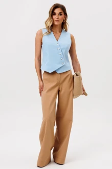 Брючный костюм GIZART 5404 голубой, мокко