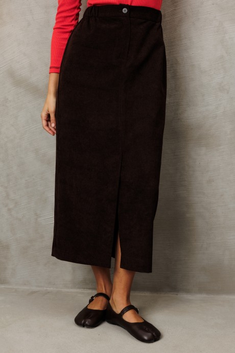 Юбка GIZART 35348 шоколадный размер 44-52 #2