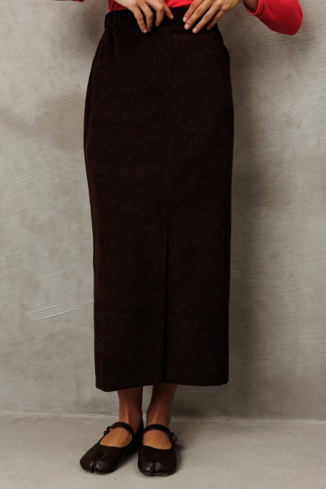 Юбка GIZART 35348 шоколадный размер 44-52 #3