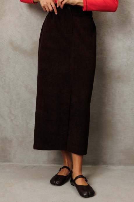 Юбка GIZART 35348 шоколадный размер 44-52 #4